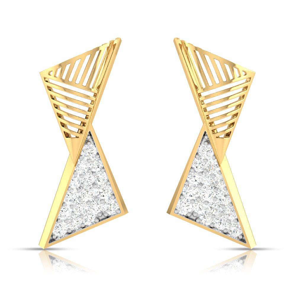 Party wear earrings design Pedia Lab Grown Diamond Earrings Fiona Diamonds