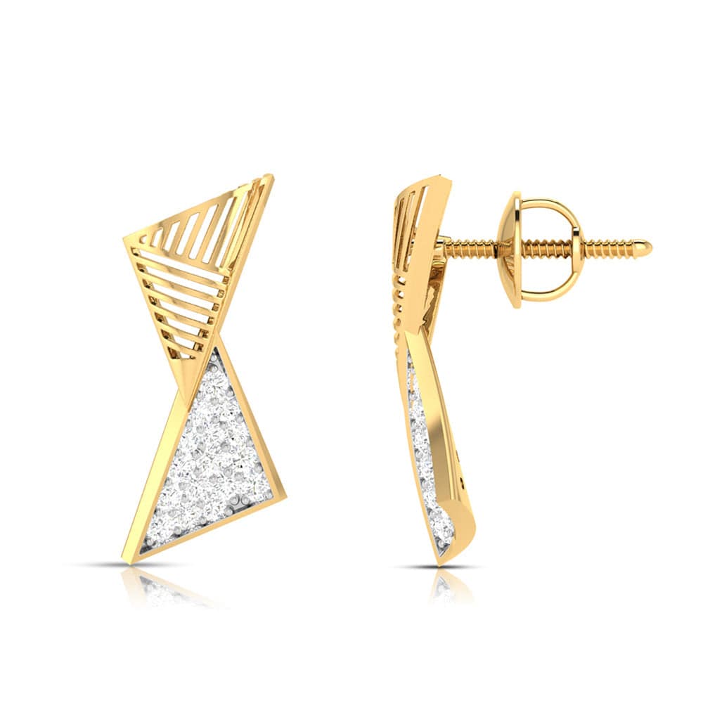 Party wear earrings design Pedia Lab Grown Diamond Earrings Fiona Diamonds