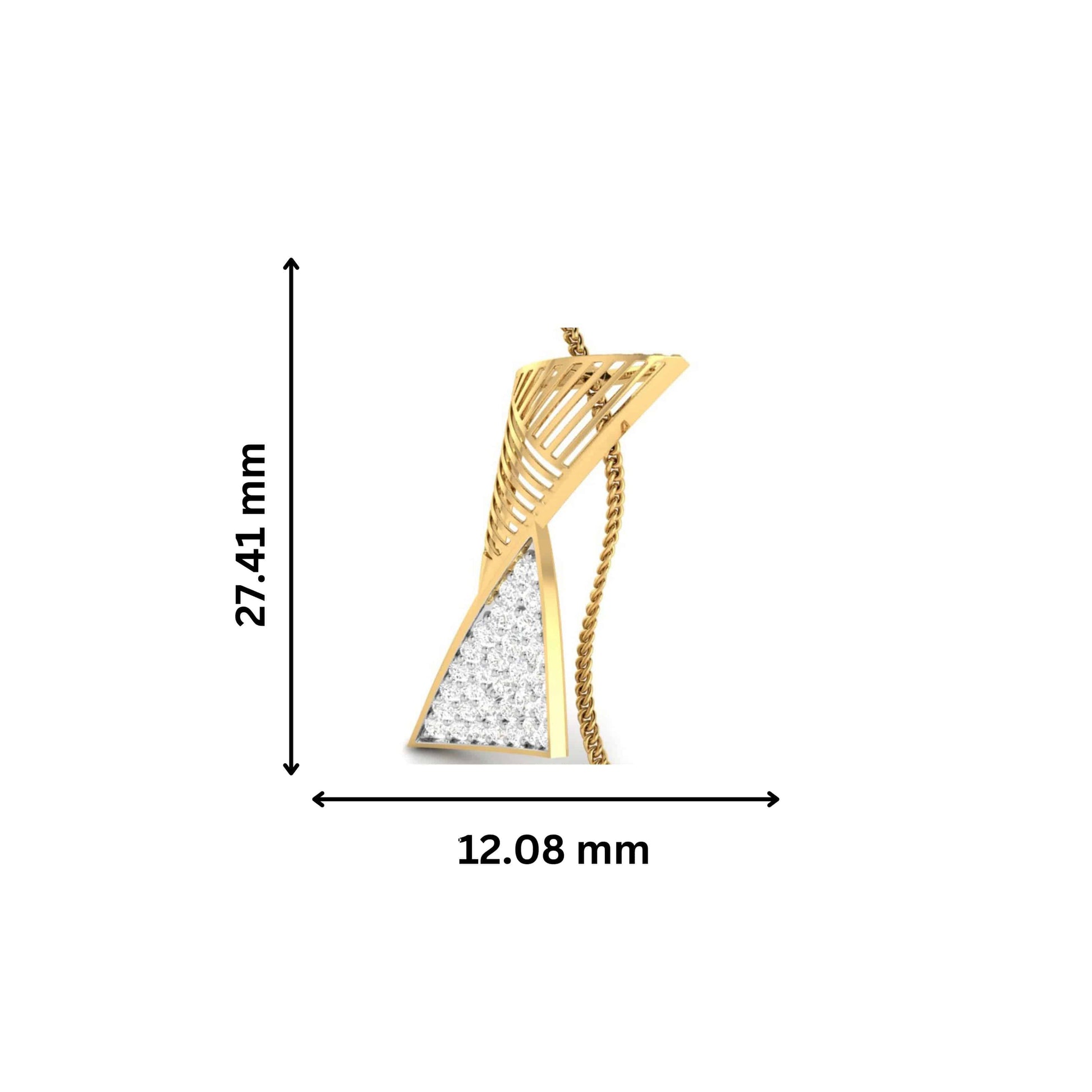 Echelle Round unique lab grown diamond pendant design Fiona Diamonds