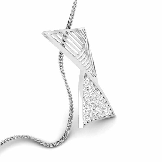 Load image into Gallery viewer, Echelle Round unique lab grown diamond pendant design Fiona Diamonds
