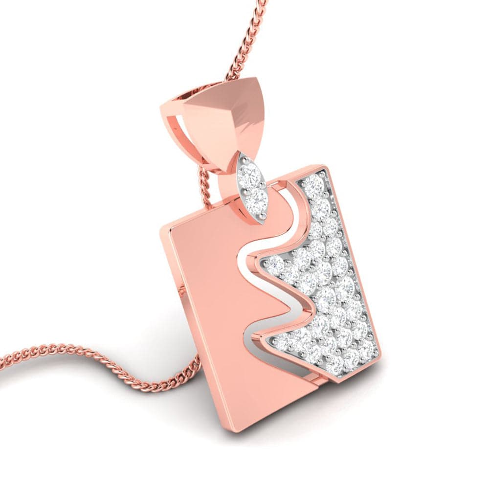Hemming Round delicate lab grown diamond pendant Fiona Diamonds