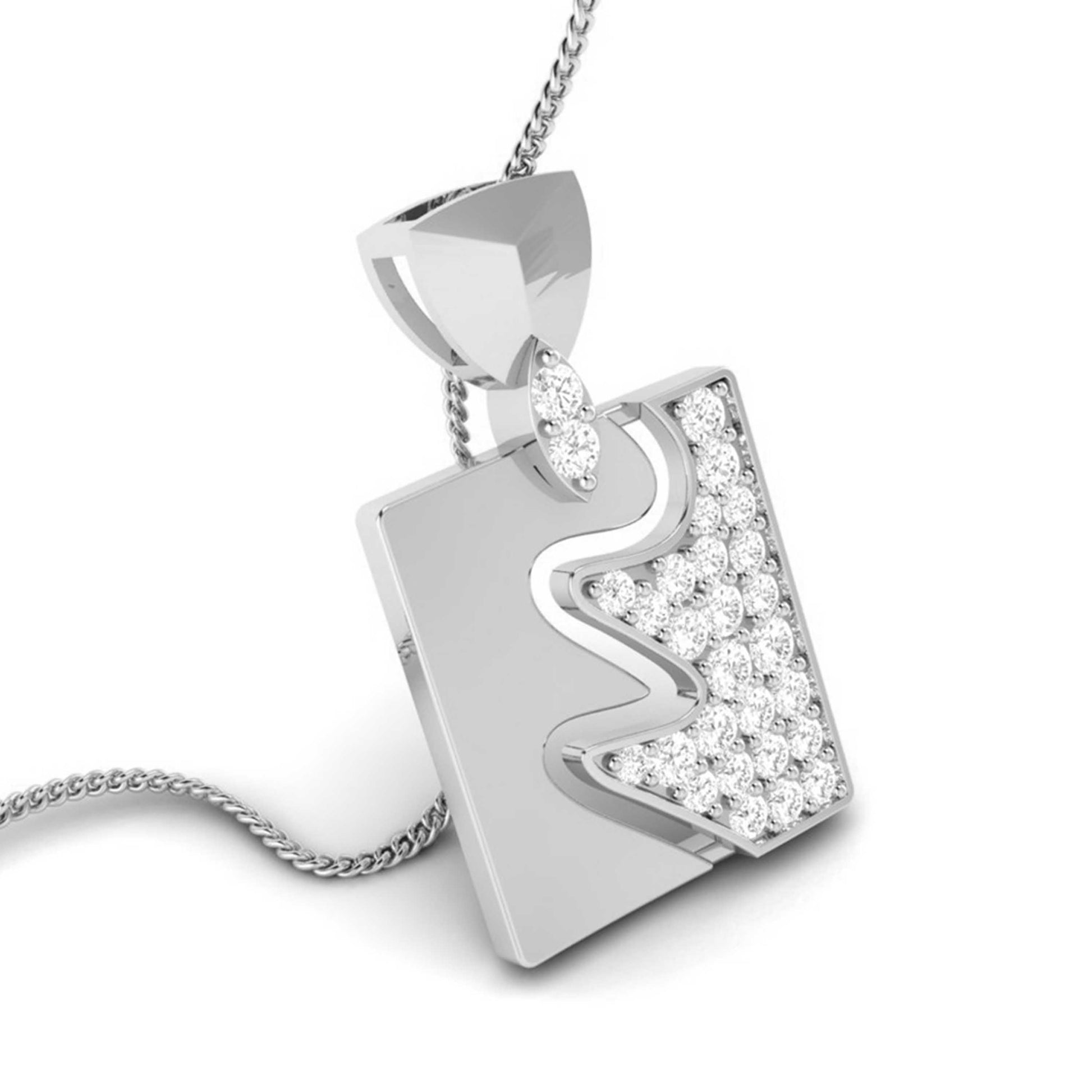 Hemming Round delicate lab grown diamond pendant Fiona Diamonds