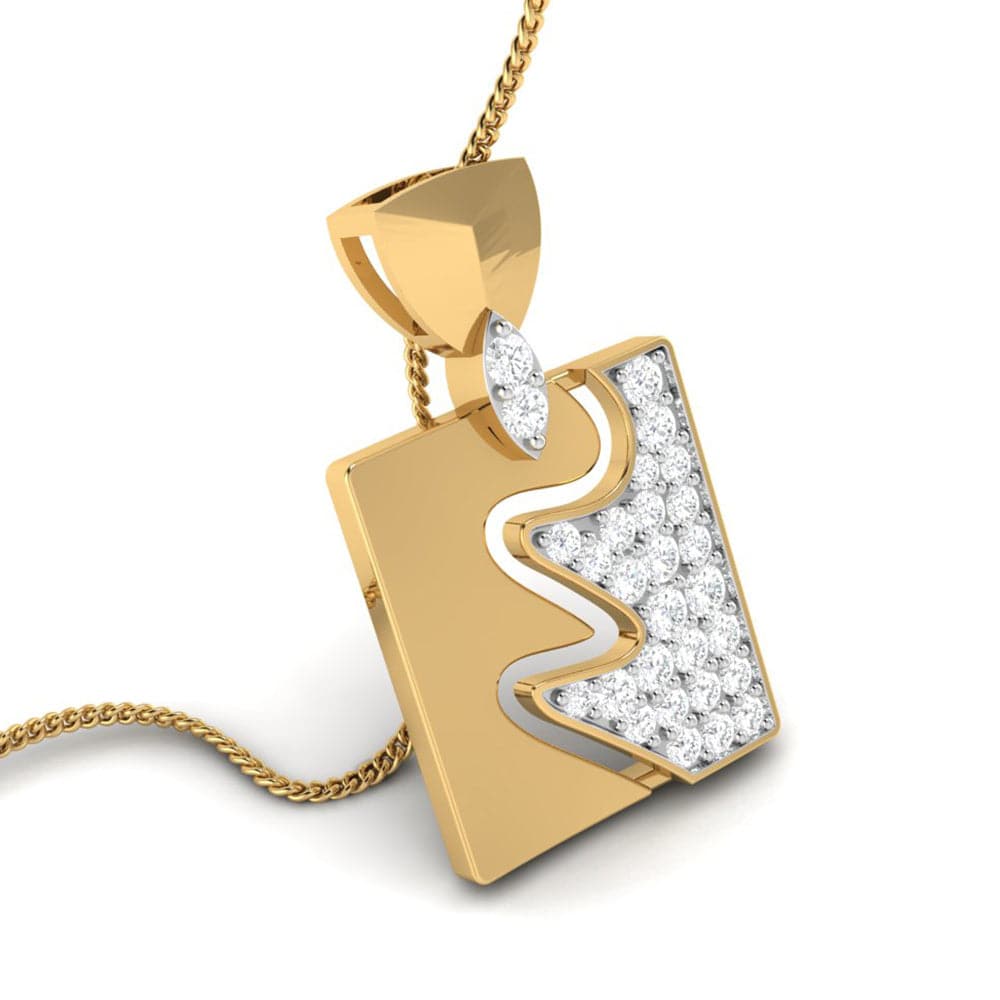 Hemming Round delicate lab grown diamond pendant Fiona Diamonds