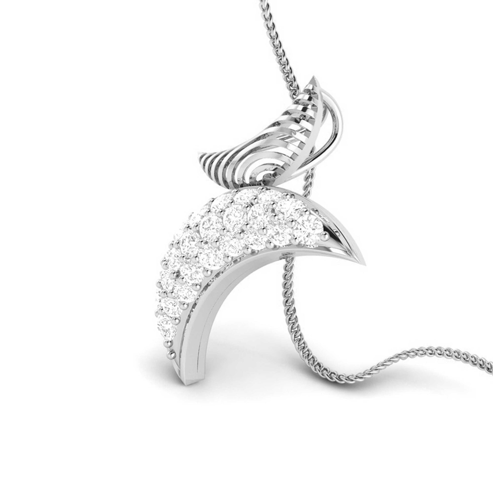 Ravishing modern lab grown diamond pendant design Fiona Diamonds