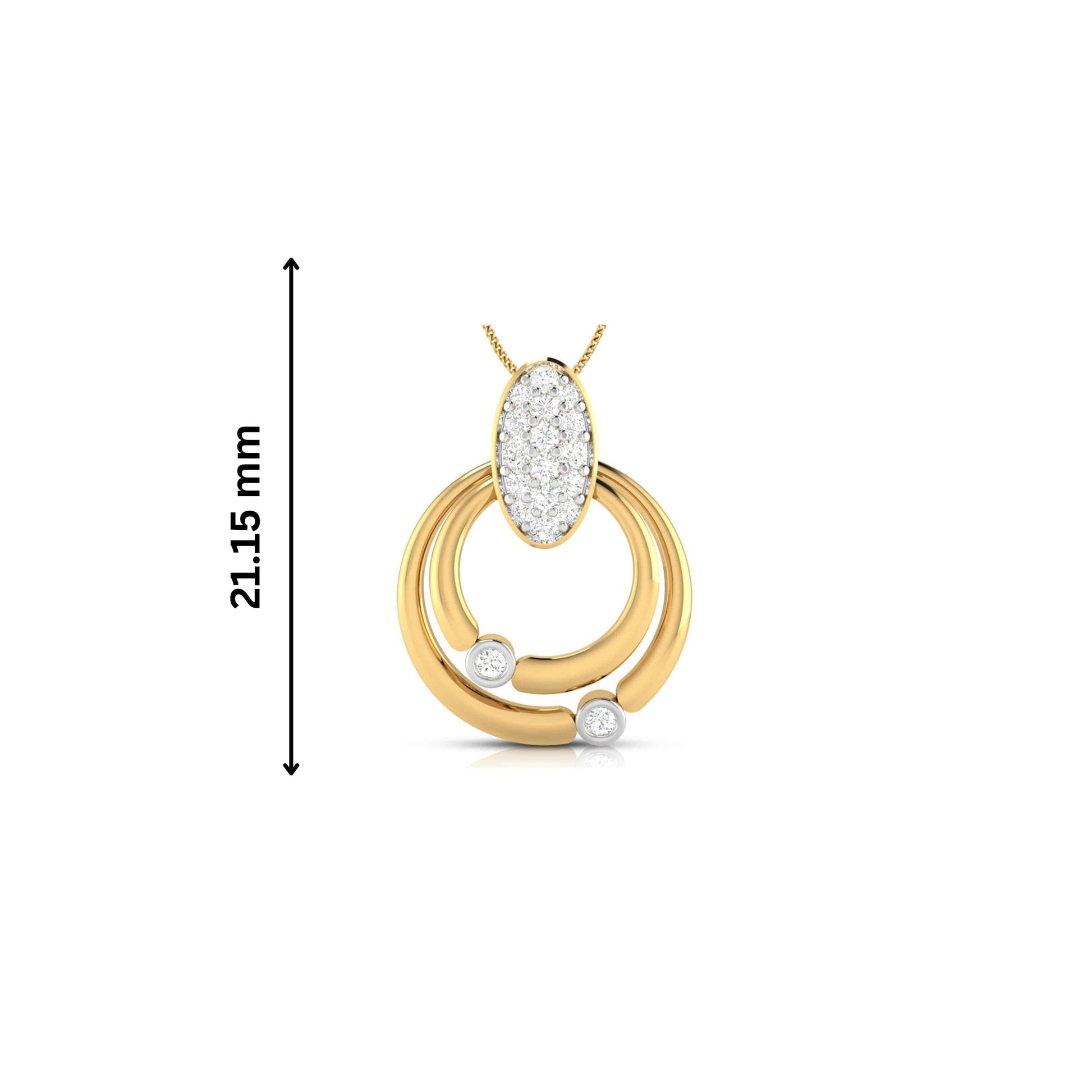 Loophole Round unique lab grown diamond pendant design Fiona Diamonds