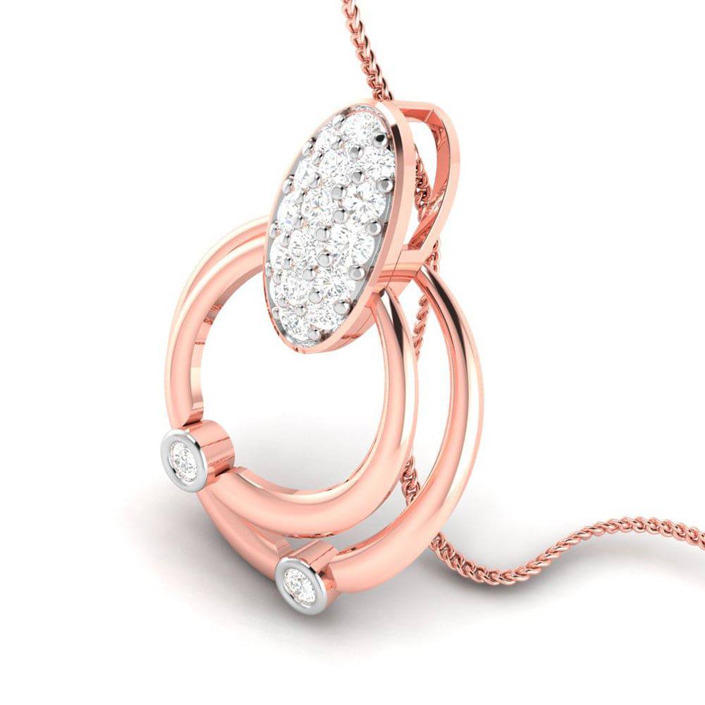 Loophole Round unique lab grown diamond pendant design Fiona Diamonds