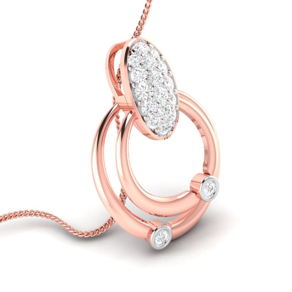 Loophole Round unique lab grown diamond pendant design Fiona Diamonds