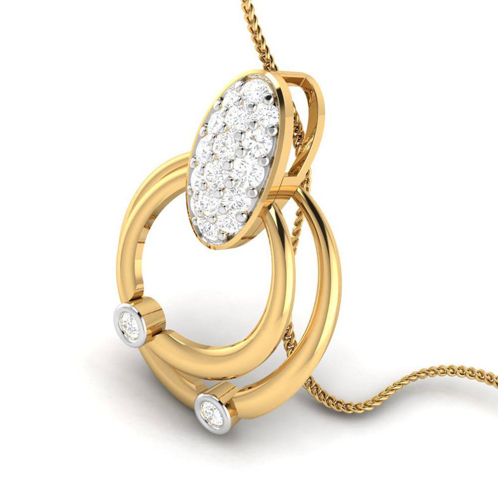 Loophole Round unique lab grown diamond pendant design Fiona Diamonds