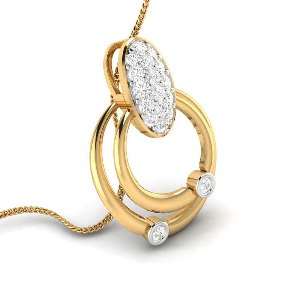 Loophole Round unique lab grown diamond pendant design Fiona Diamonds