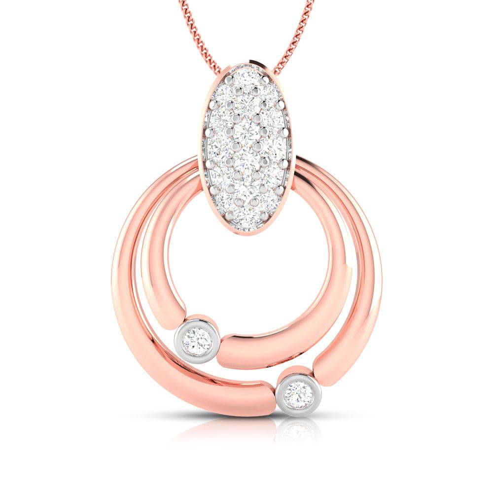 Loophole Round unique lab grown diamond pendant design Fiona Diamonds