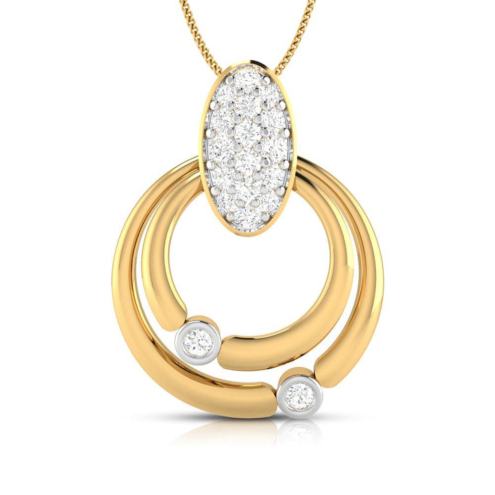 Loophole Round unique lab grown diamond pendant design Fiona Diamonds