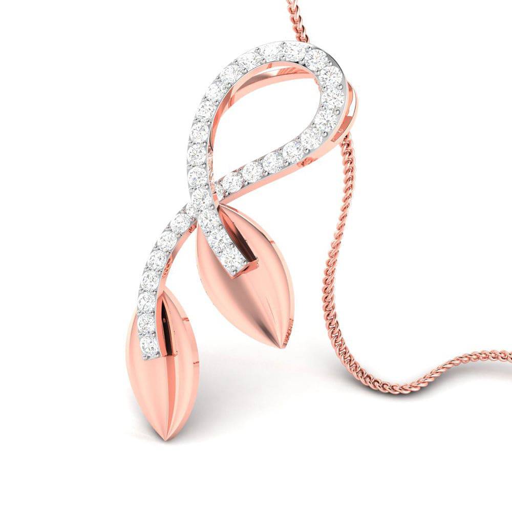 Enlance Round unique lab grown diamond pendant design Fiona Diamonds