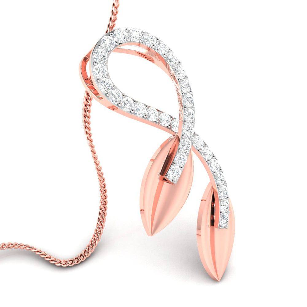 Enlance Round unique lab grown diamond pendant design Fiona Diamonds