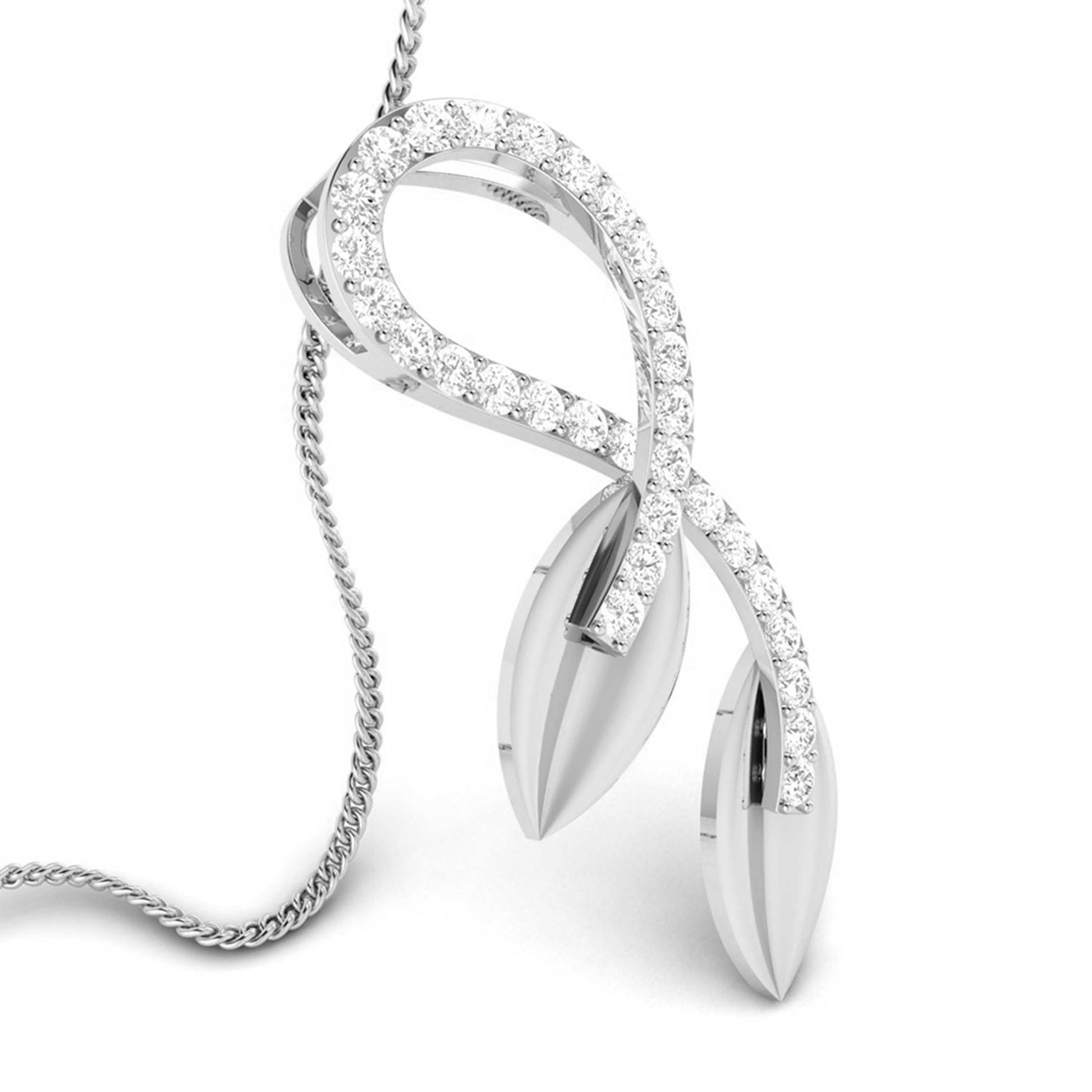 Enlance Round unique lab grown diamond pendant design Fiona Diamonds