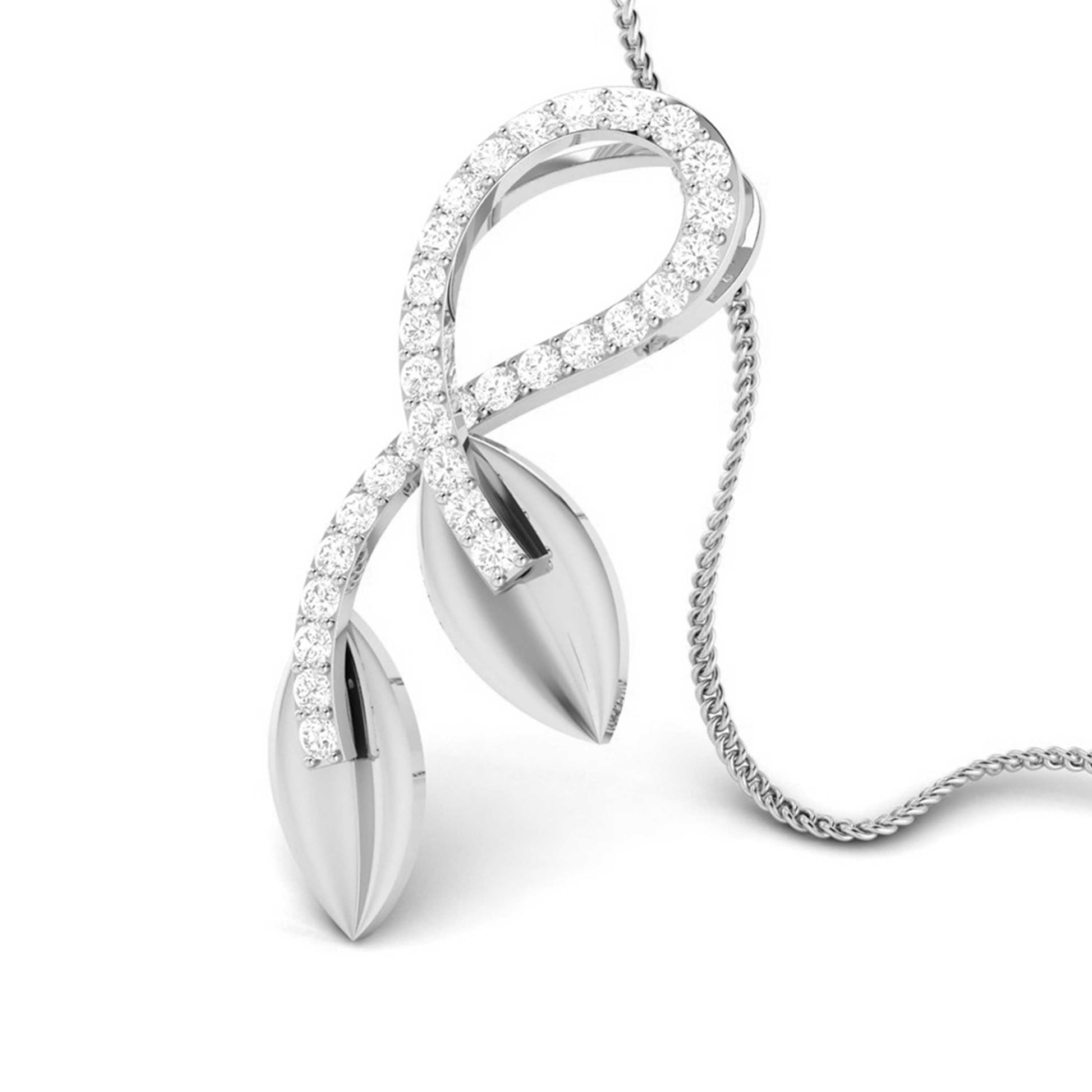 Enlance Round unique lab grown diamond pendant design Fiona Diamonds