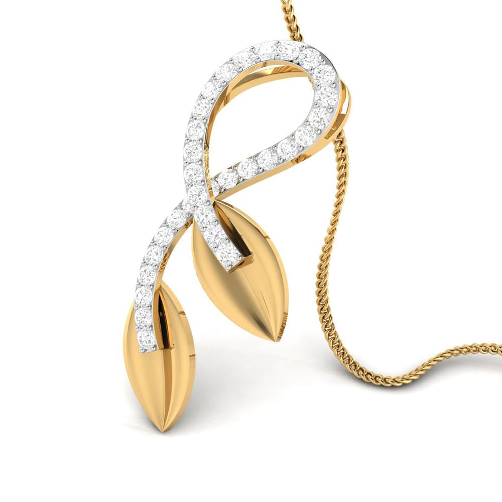 Enlance Round unique lab grown diamond pendant design Fiona Diamonds