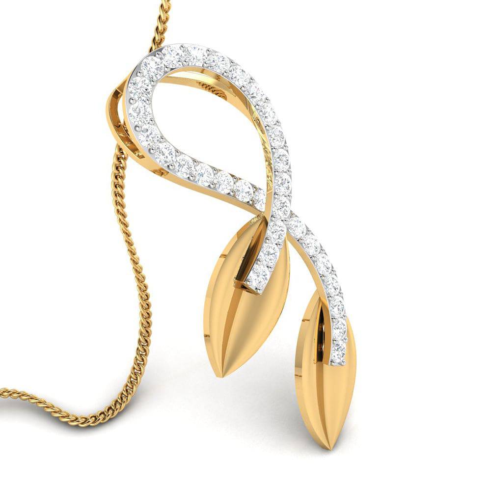 Enlance Round unique lab grown diamond pendant design Fiona Diamonds