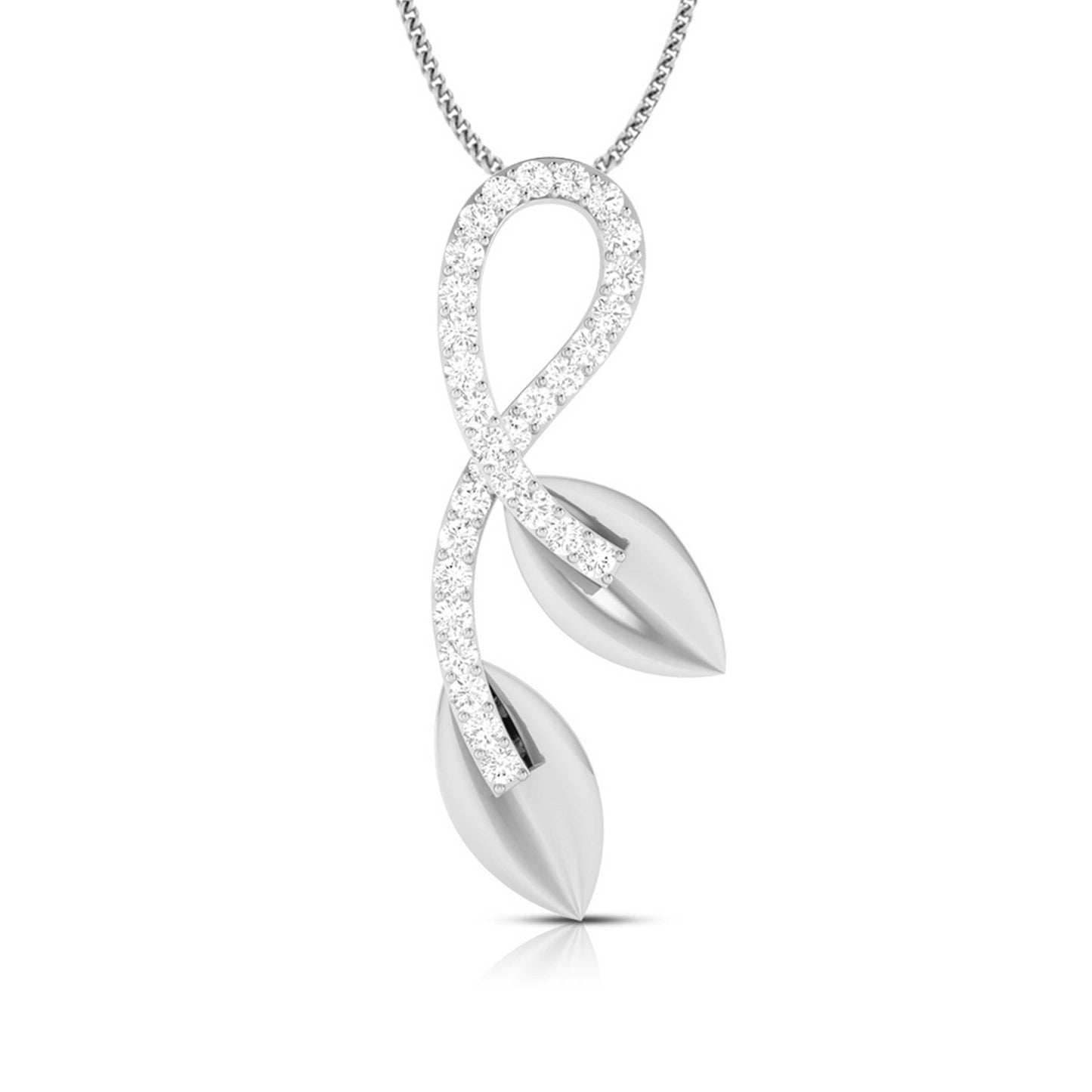 Enlance Round unique lab grown diamond pendant design Fiona Diamonds