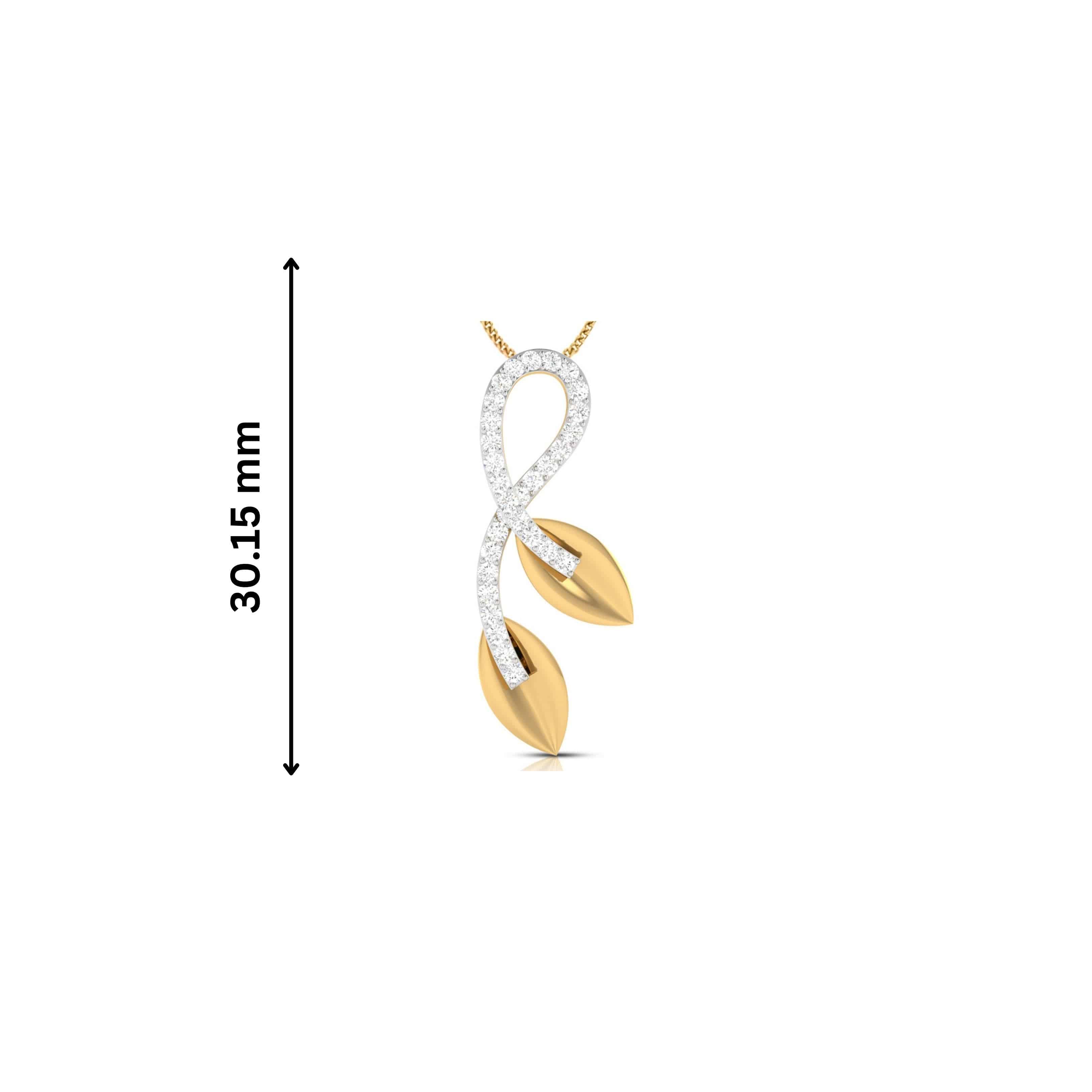 Enlance Round unique lab grown diamond pendant design Fiona Diamonds