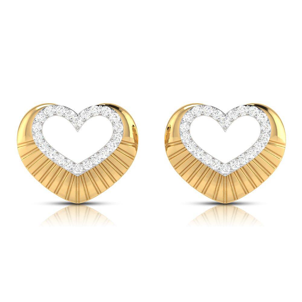 Heart shape earrings design Faddish Lab Grown Diamond Earrings Fiona Diamonds