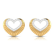 Heart shape earrings design Faddish Lab Grown Diamond Earrings Fiona Diamonds