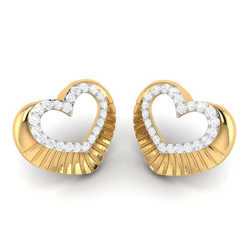 Heart shape earrings design Faddish Lab Grown Diamond Earrings Fiona Diamonds