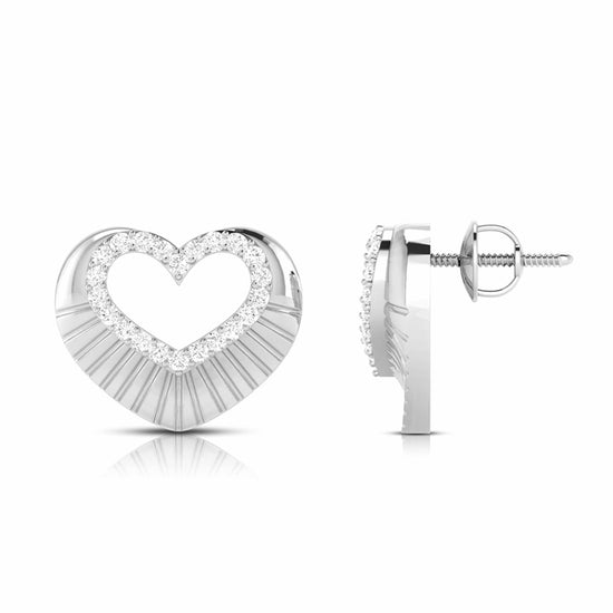 Heart shape earrings design Faddish Lab Grown Diamond Earrings Fiona Diamonds