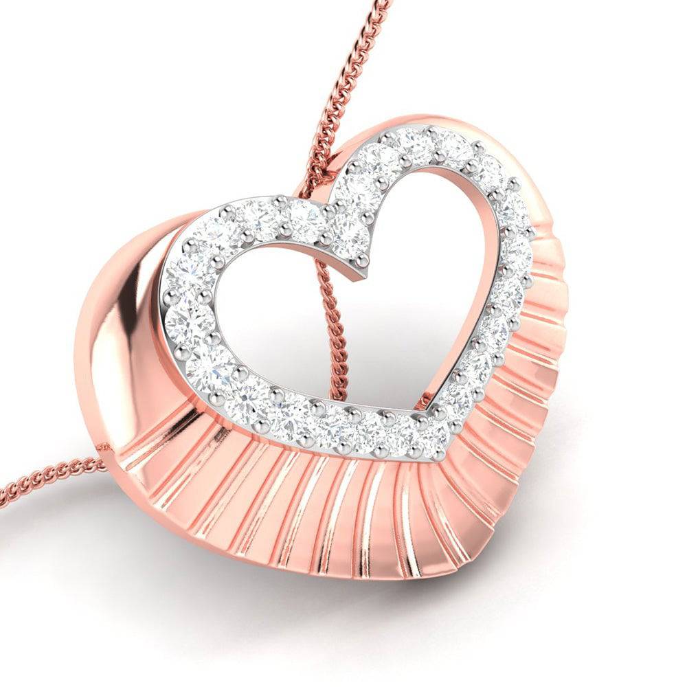 Amor Round unique lab grown diamond pendant design Fiona Diamonds