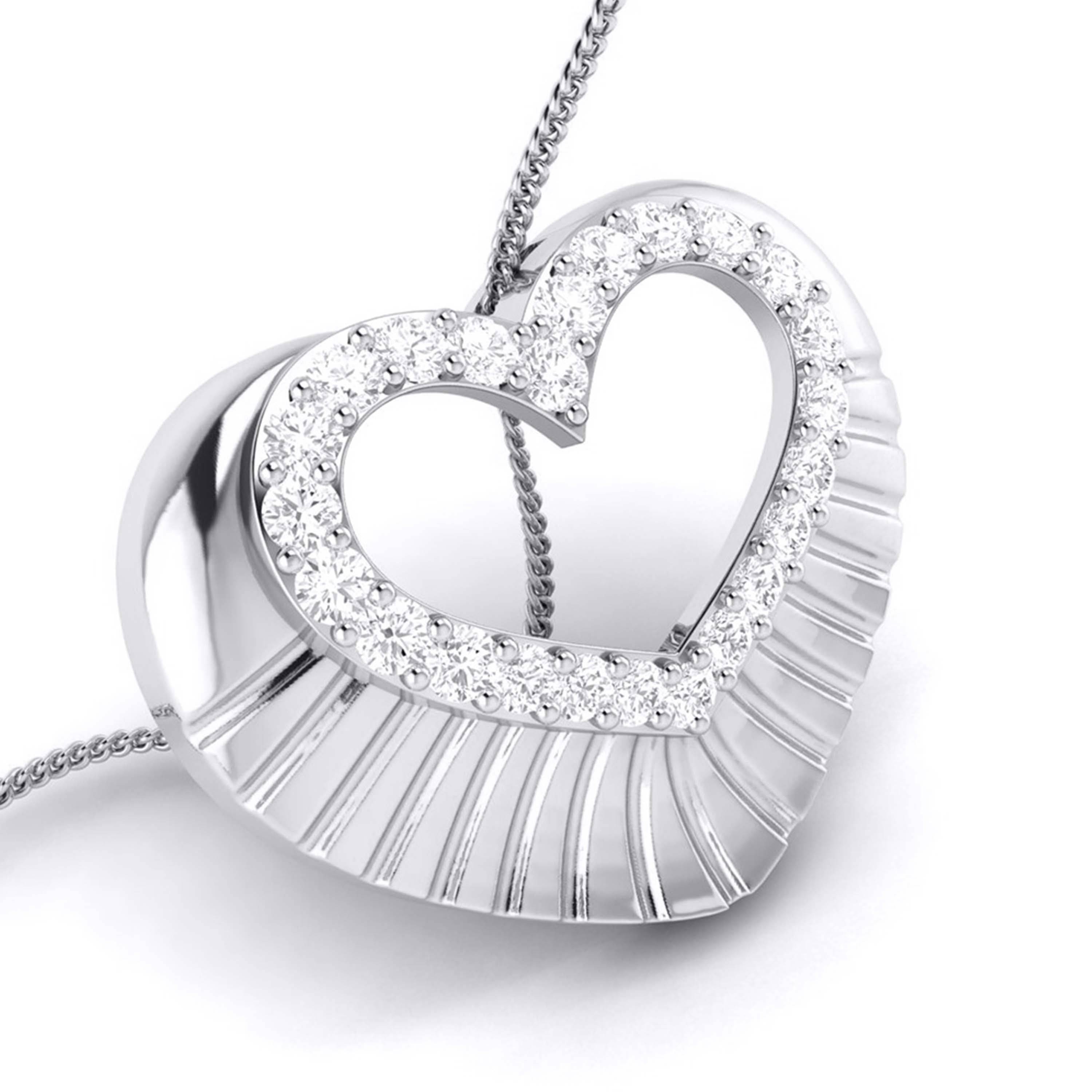 Amor Round unique lab grown diamond pendant design Fiona Diamonds