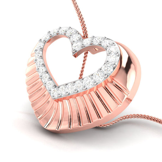 Amor Round unique lab grown diamond pendant design Fiona Diamonds