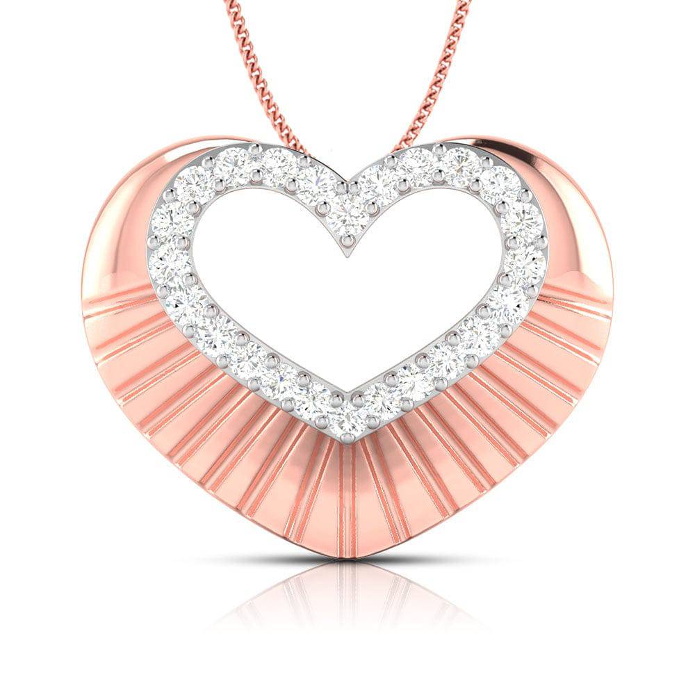 Amor Round unique lab grown diamond pendant design Fiona Diamonds