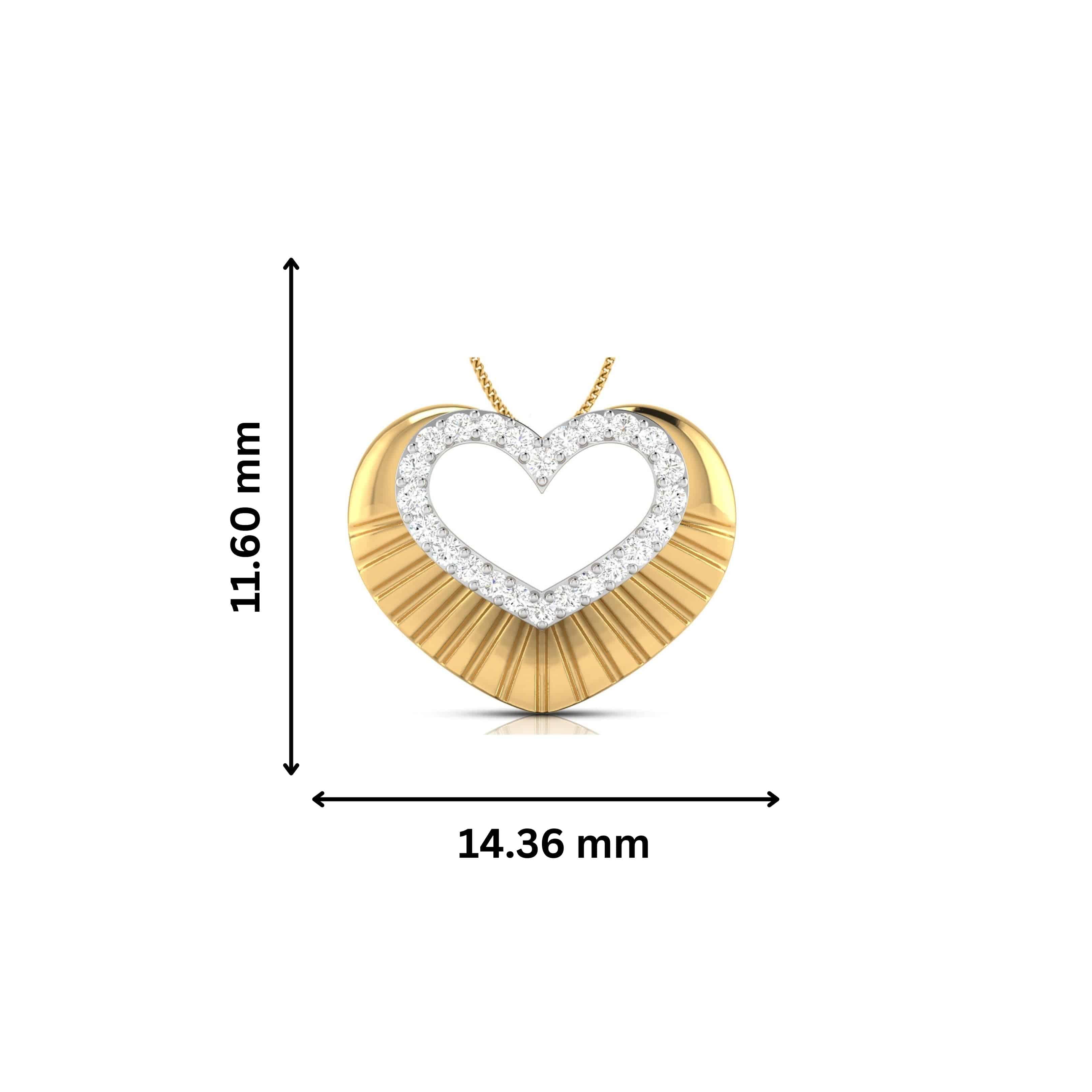 Amor Round unique lab grown diamond pendant design Fiona Diamonds