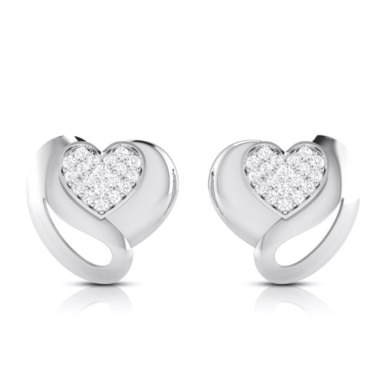 Heart shape earrings design Surprise Lab Grown Diamond Earrings Fiona Diamonds