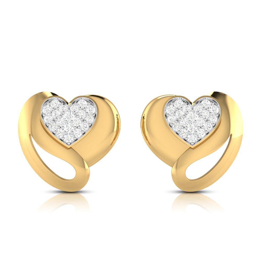 Heart shape earrings design Surprise Lab Grown Diamond Earrings Fiona Diamonds