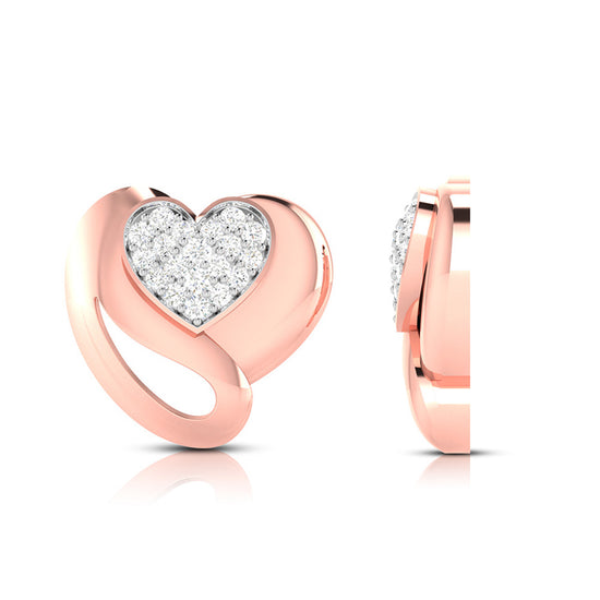 Heart shape earrings design Surprise Lab Grown Diamond Earrings Fiona Diamonds
