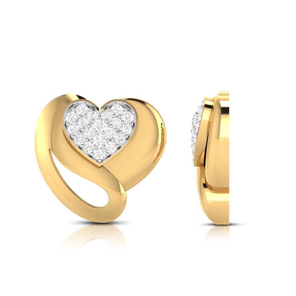 Heart shape earrings design Surprise Lab Grown Diamond Earrings Fiona Diamonds