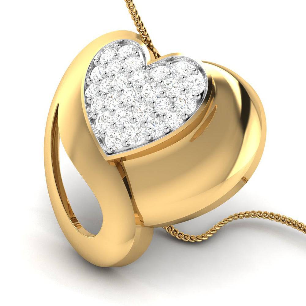 Corazon Round unique lab grown diamond pendant design Fiona Diamonds