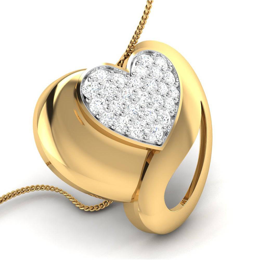 Corazon Round unique lab grown diamond pendant design Fiona Diamonds