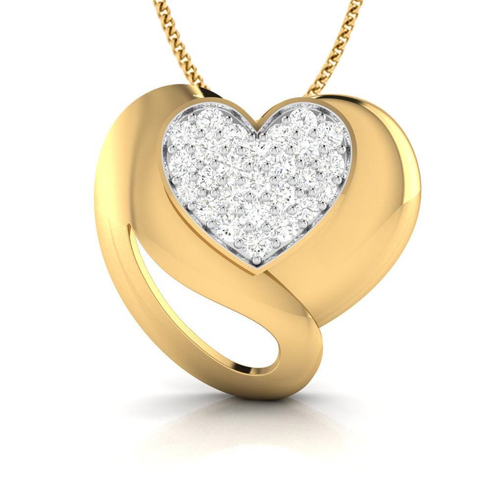 Corazon Round unique lab grown diamond pendant design Fiona Diamonds