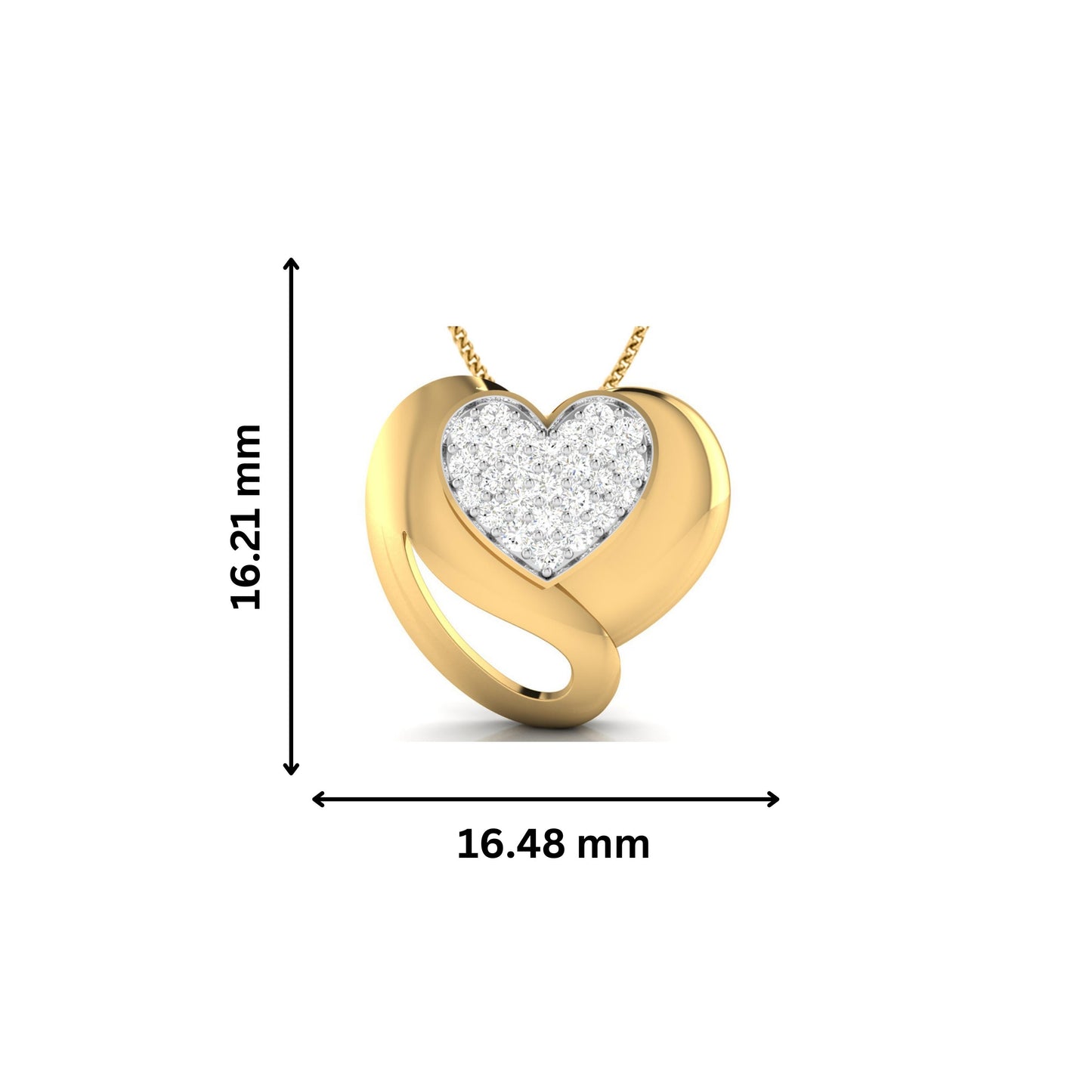 Corazon Round unique lab grown diamond pendant design Fiona Diamonds