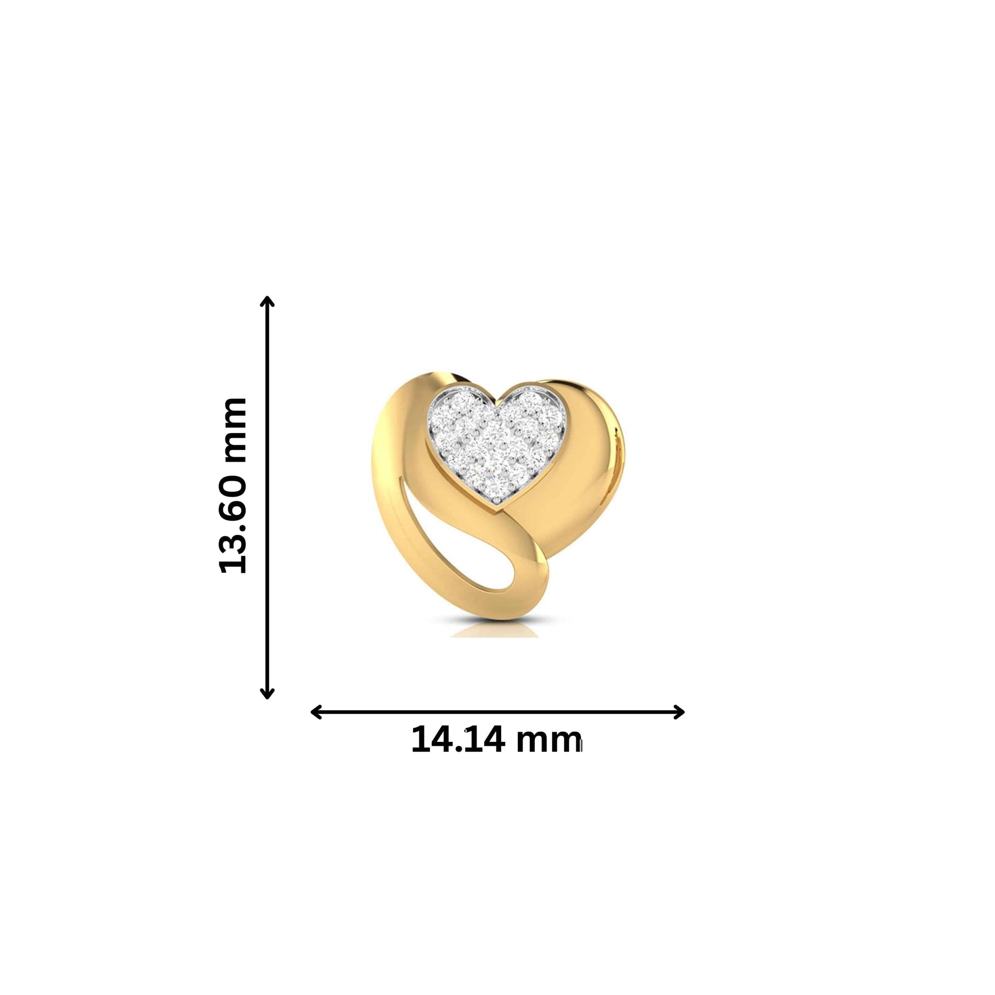 Heart shape earrings design Surprise Lab Grown Diamond Earrings Fiona Diamonds
