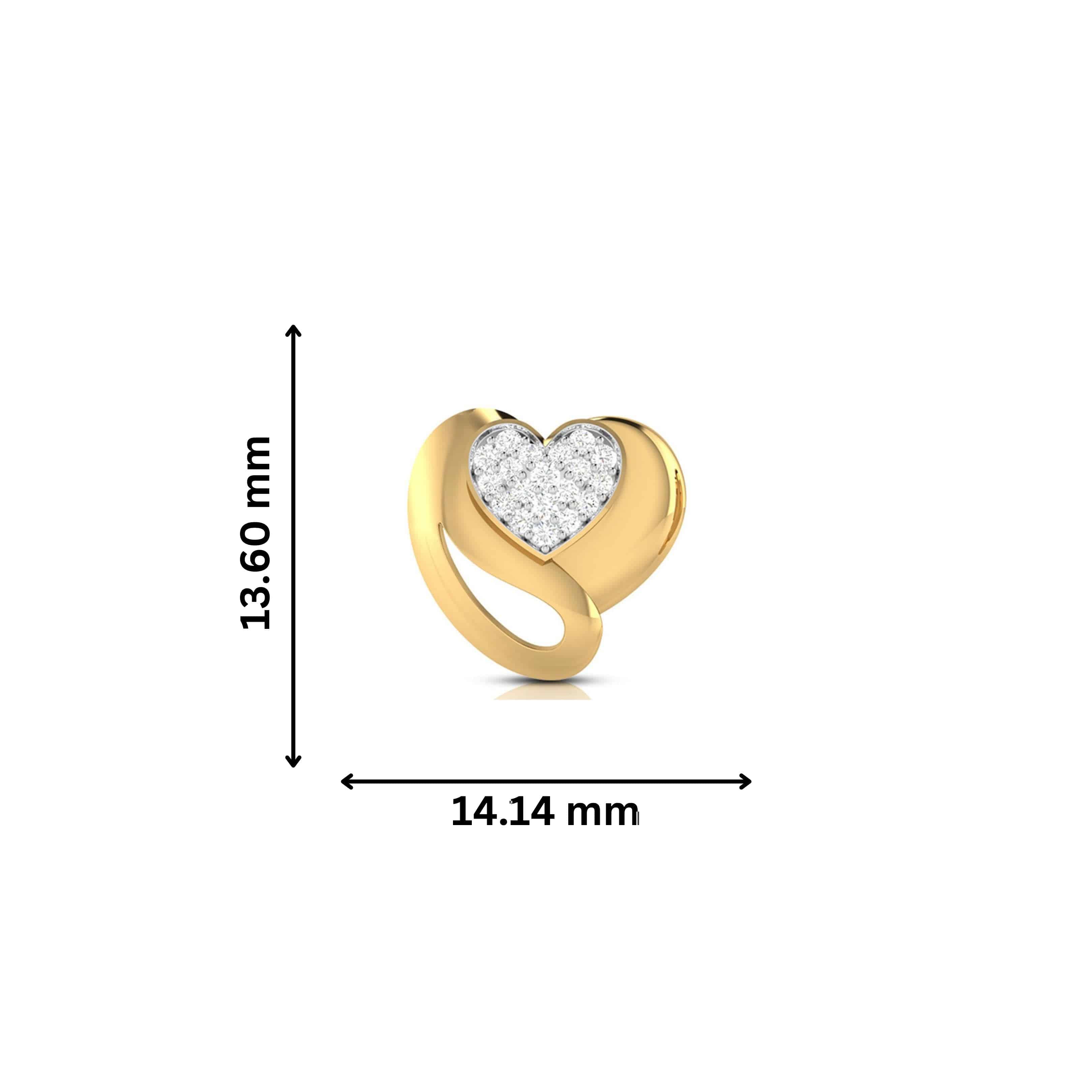 Heart shape earrings design Surprise Lab Grown Diamond Earrings Fiona Diamonds