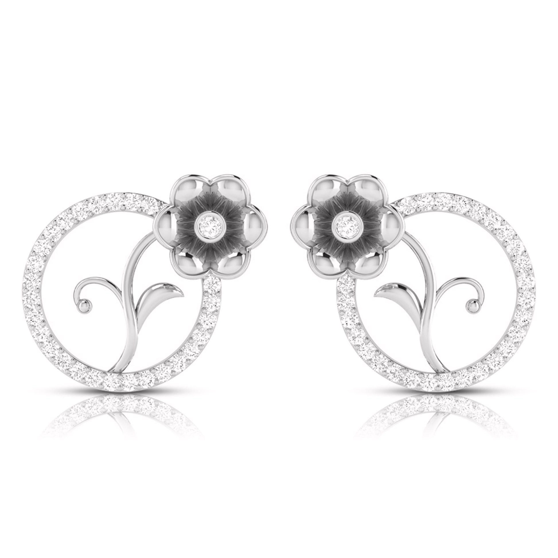 Daily wear earrings design Ridge Lab Grown Diamond Earrings Fiona Diamonds