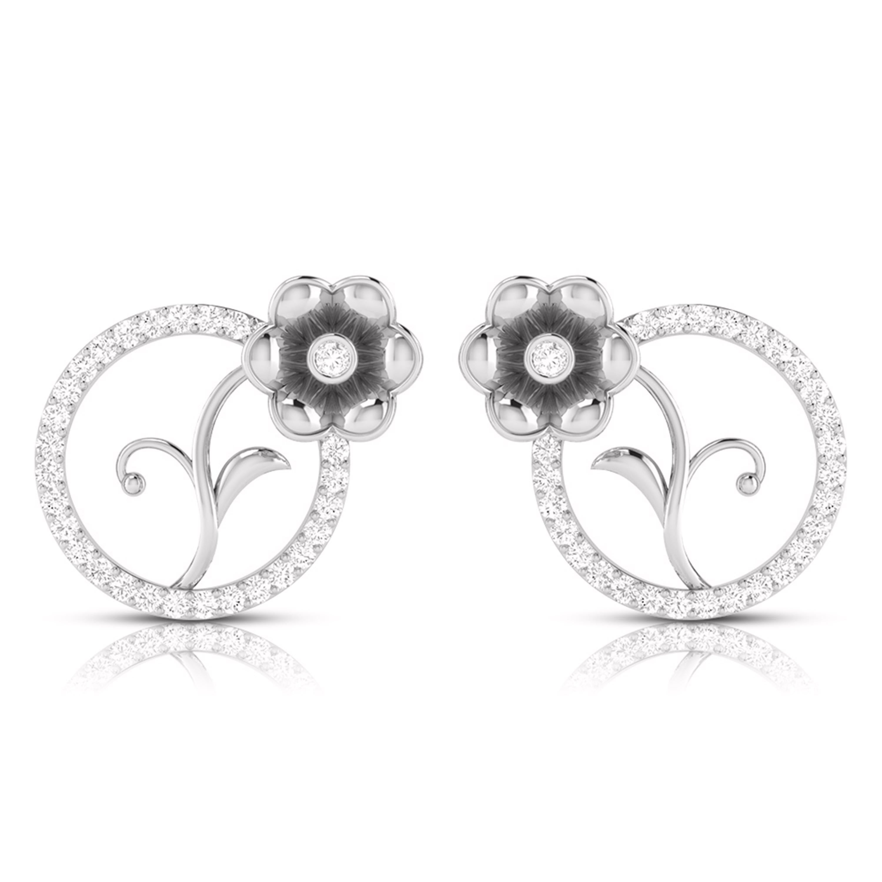 Daily wear earrings design Ridge Lab Grown Diamond Earrings Fiona Diamonds