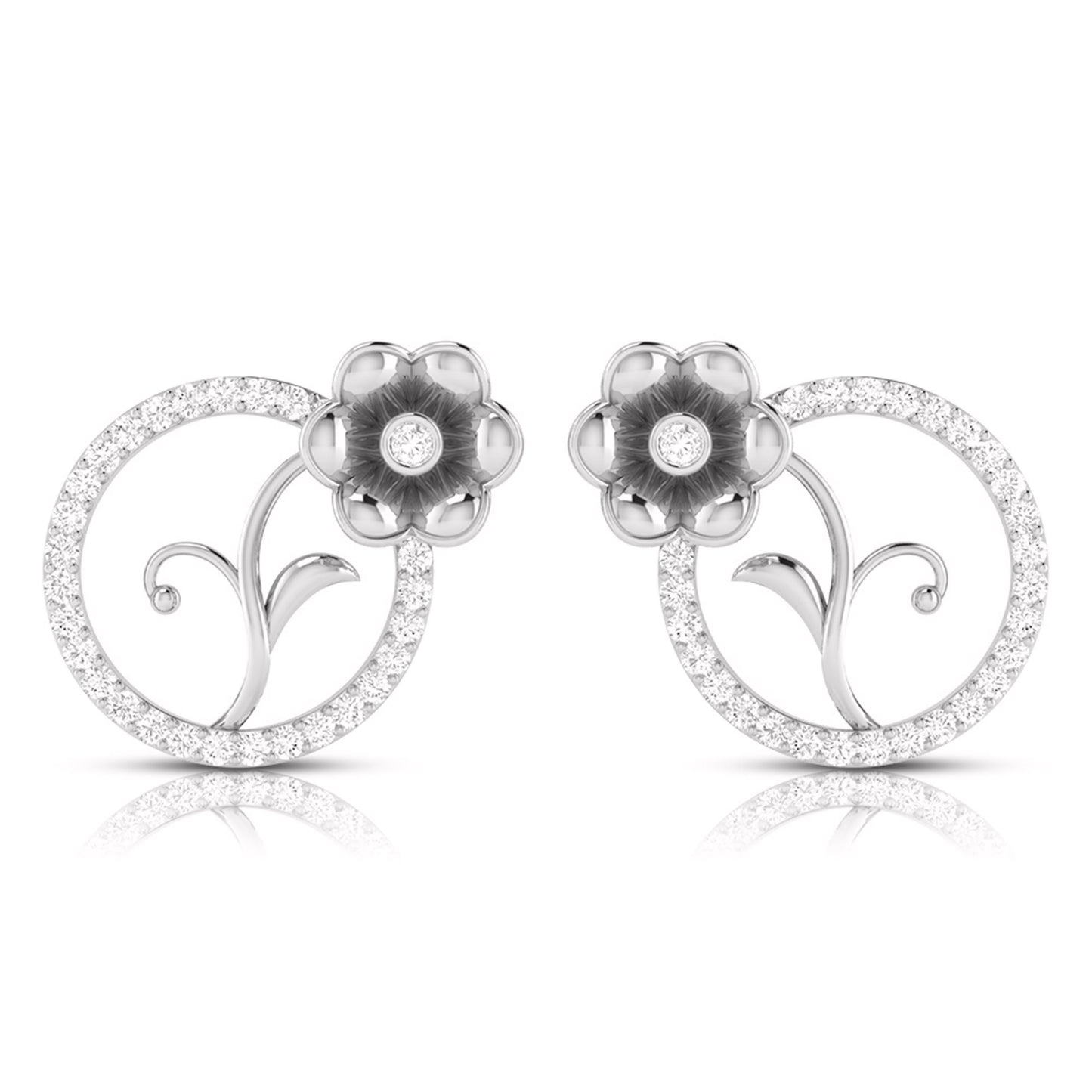 Load image into Gallery viewer, Daily wear earrings design Ridge Lab Grown Diamond Earrings Fiona Diamonds
