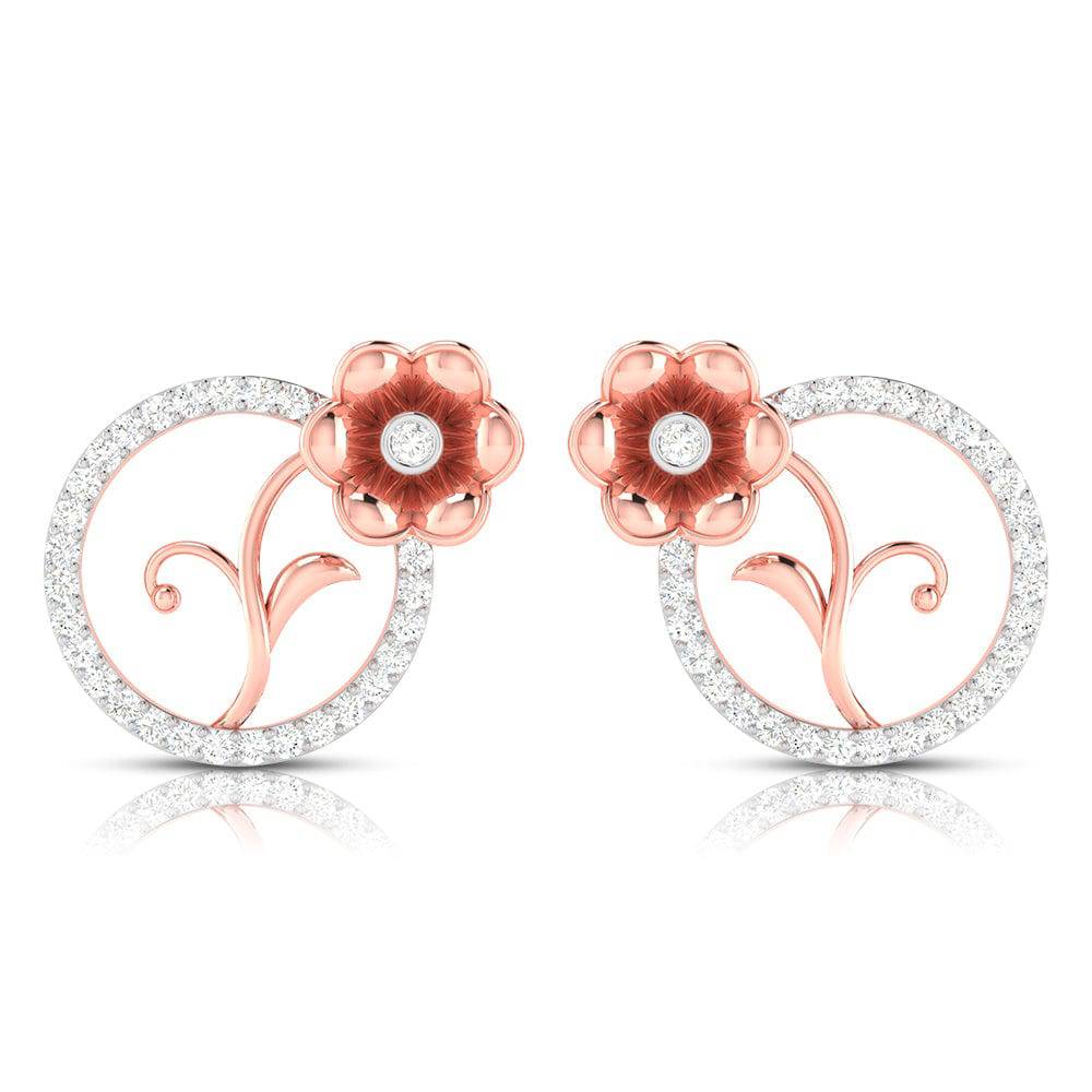 Daily wear earrings design Ridge Lab Grown Diamond Earrings Fiona Diamonds