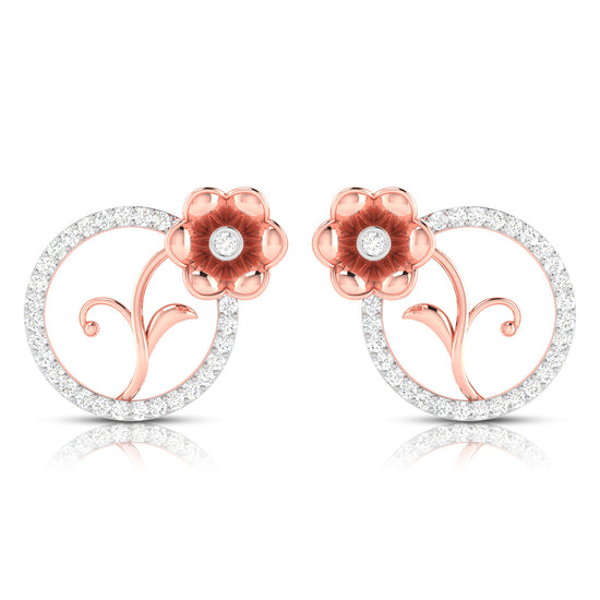 Load image into Gallery viewer, Daily wear earrings design Ridge Lab Grown Diamond Earrings Fiona Diamonds
