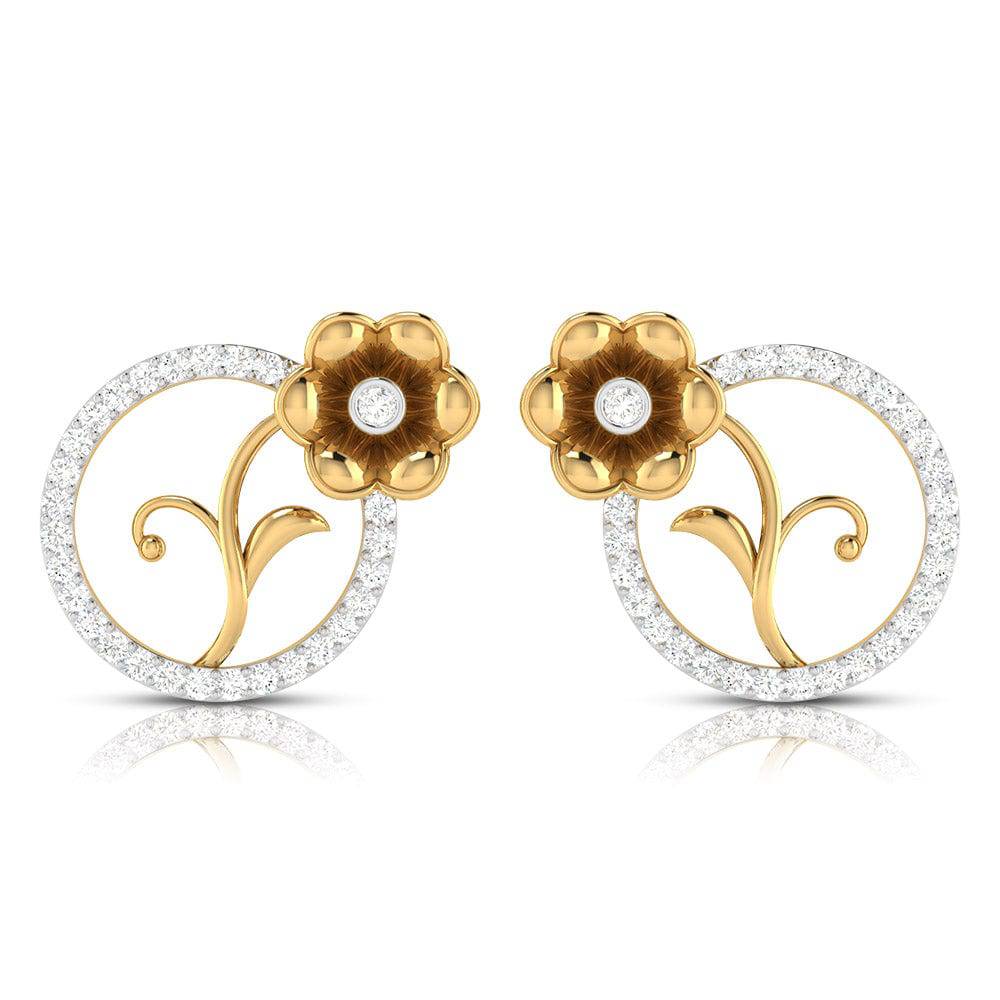 Daily wear earrings design Ridge Lab Grown Diamond Earrings Fiona Diamonds