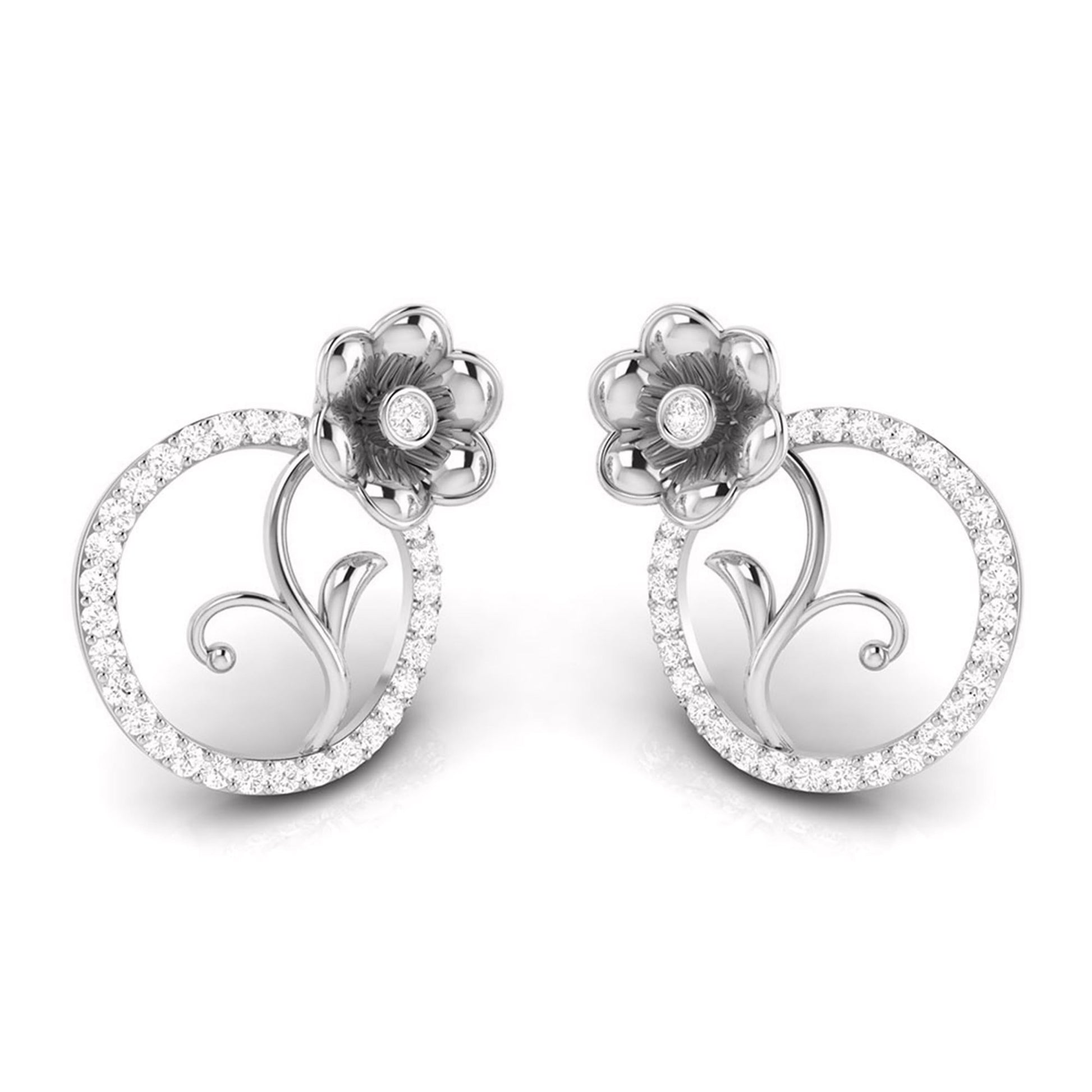 Daily wear earrings design Ridge Lab Grown Diamond Earrings Fiona Diamonds