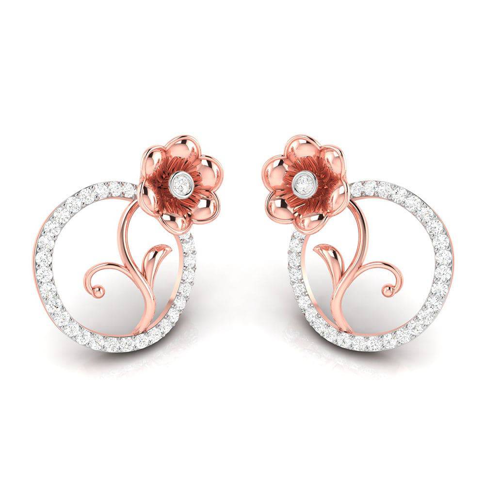 Daily wear earrings design Ridge Lab Grown Diamond Earrings Fiona Diamonds